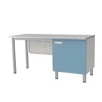 Стол лабораторный с тумбой, дверкой и полкой МЕГИ ForLab СЛ-05-106 (СЛ-05-МСК)
