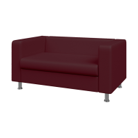 Диван 2-местный Алекто (Oregon 32 красный кожзам)