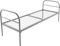 Кровать металлическая одноярусная Эконом +, 70x190 см, сетка 100x100, 1 перемычка
